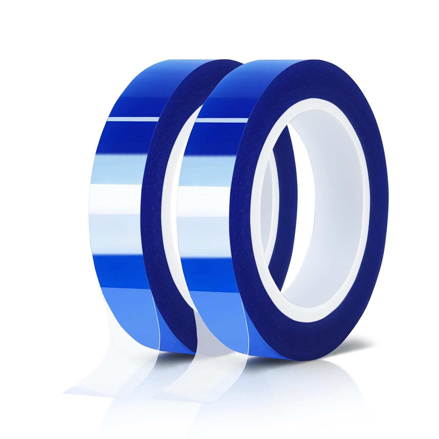 2 Rolls 10mm x16m 52FT Blue Heat Tape High Temperature Heat Resistant Tape Heat Transfer Tape for Heat Sublimation Press Vinyl,No Residue