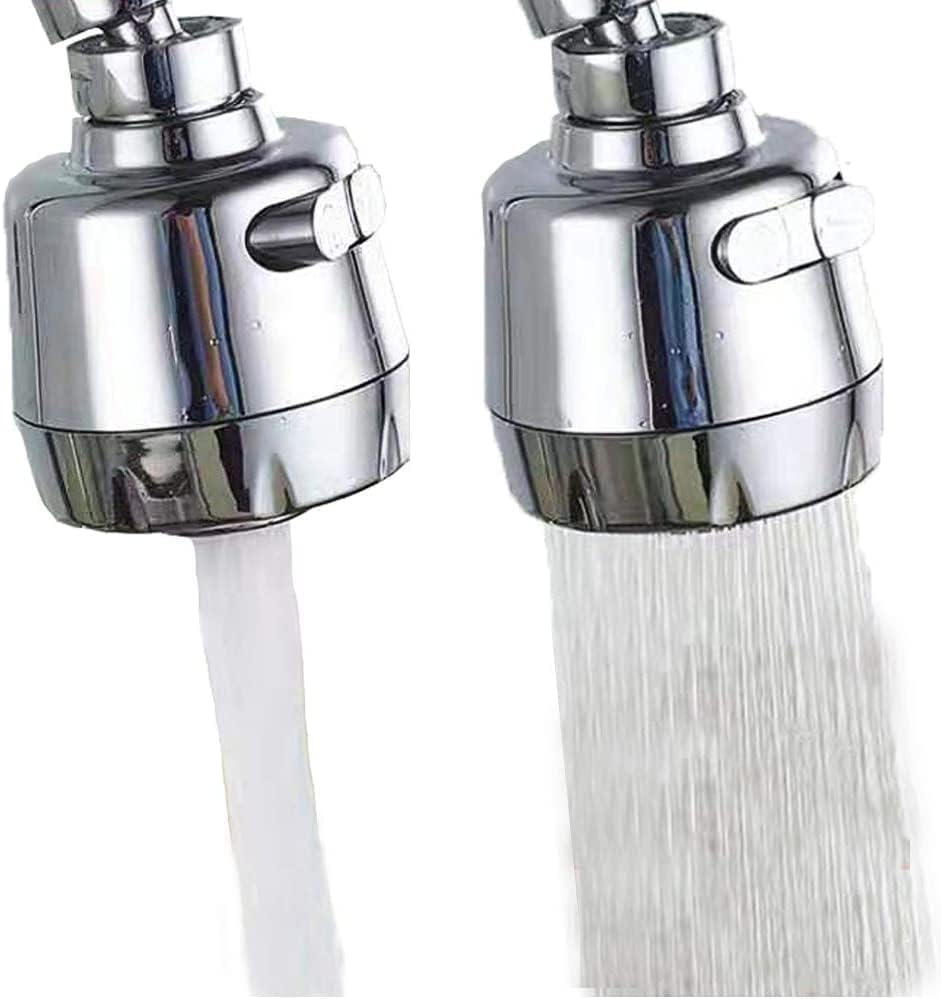 360° Swivel Kitchen Sink Faucet Aerator Faucet Sprayer Attachment Tap Aerator Faucet Nozzle Faucet Head 55/64'' Female Thread for Kitchen, Bathroom Faucet Shorter Style 1PC,Adapter Included