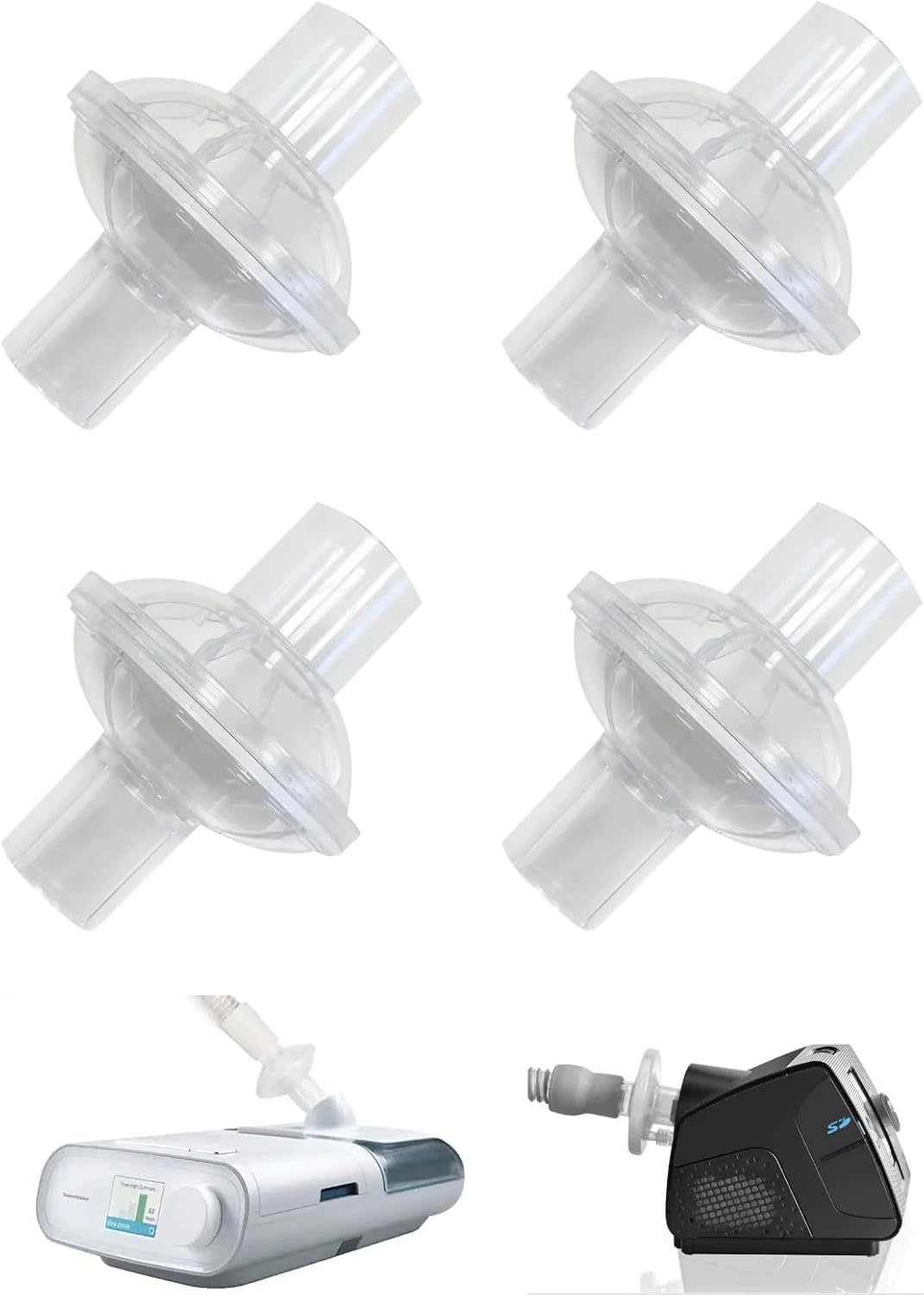 Universal CPAP Inline Filter, CPAP Air Filter for ResMed AirSense 11/AirSense 10/Philips Respironics DreamStation 2, Hose Filter for CPAP Supplies, BIPAP Supplies 4