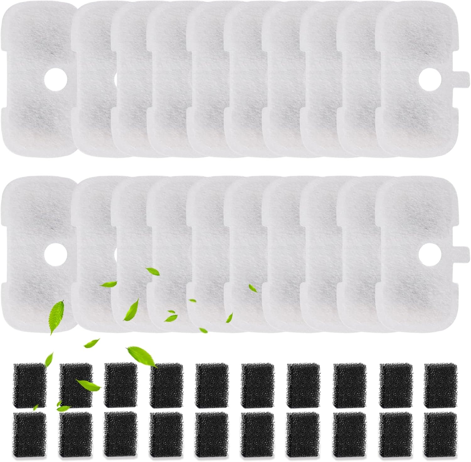 20 Packs Filter Replacement Compatible with Cat Water Fountain PLWF005/PLWF105/PLWF115/PLWF106/PLWF116/PLWF305, Upgrade Replacement Filters Fit Pet libro Water Fountain, Easy to Install