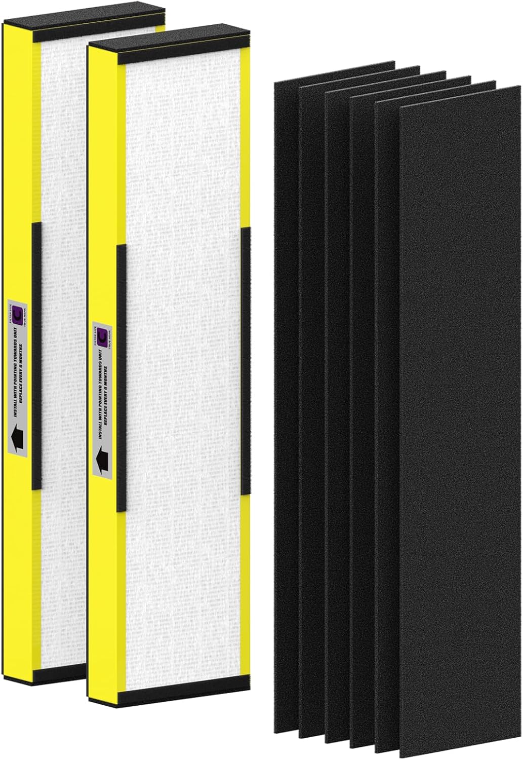 2 Pack FLT5000 True HEPA Replacement filter C for AC5000, AC5000E, AC5250PT, AC5350B, AC5350BCA, AC5350W, AC5300B, CDAP5500B, AP2800CA