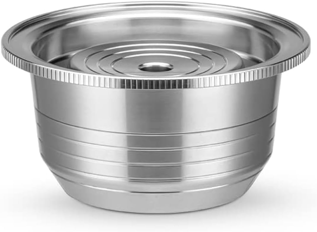 Reusable Coffee Capsule, Stainless Steel Refillable Coffee Pod Brewing Espresso 230ML/8OZ,V-ertuoline Metal Pod Coffee Pod Compatible for Ne-spreso Ver-tuoline GCA1 De-longhi ENV135S