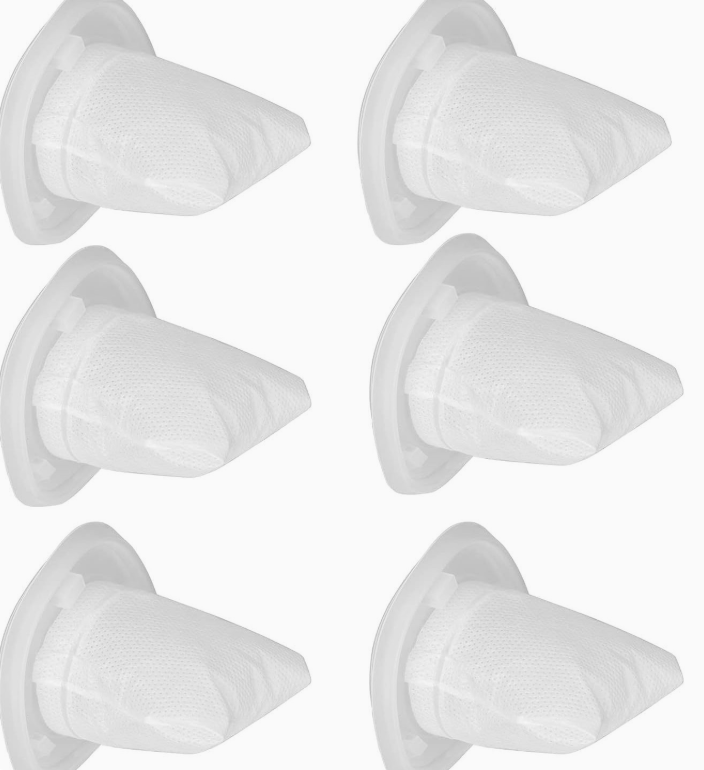 6-Pack Replacement Filter Compatible with BLACK+DECKER HNVCF10 Vacuum Cleaner - Washable Reusable Foam Filter with Hole Design for BDH1000CHV BDH1200NVAV BDH7200CHV