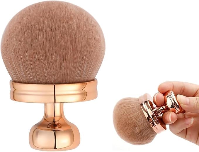 Extra Large Rose Gold Self Tanning Blend Brush,3 Inch Kabuki Brush for Self Tanner and Back Applicator,Soft synthetic hair, for Foundation, self-tanners, Powder, Face and Body Rose Gold