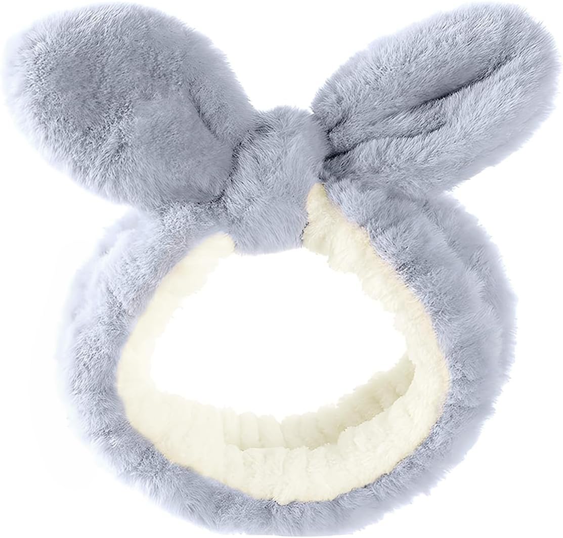 Skin Care Headband, Face Washing band, Bunny Ears, Bath Shower, Girls Elastic Makeup C, M