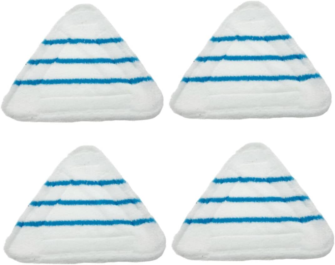4PCS Washable Microfiber Steam Mop Pads, Replacement Floor Cloths for Steam Cleaners, Reusable Cleaning Pads for Hardwood, Tile & Laminate