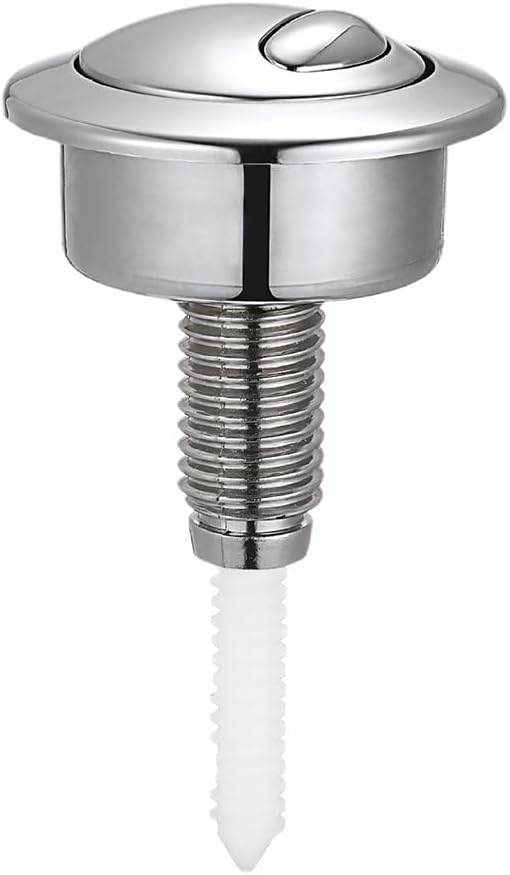 Top Push Button for Toilet Compatible with 49 Flush Valve Durable Replacement Part for Efficient Flushing Ideal for Home Office Commercial Use Electroplated Silver Plating