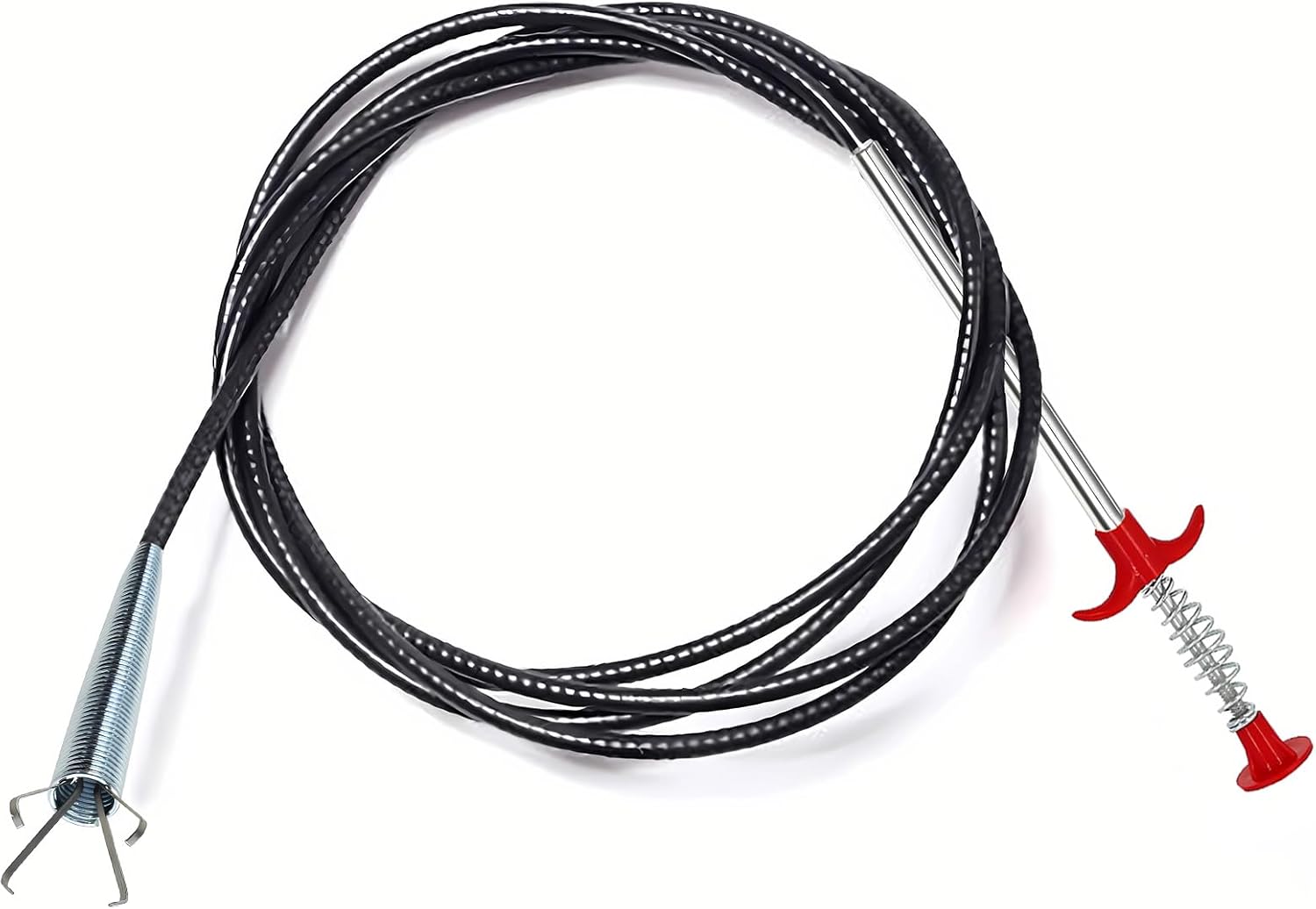 Drain Snake, Drain Clog Remover - Gutter Cleaning Tools Drain Cleaner for Toilet Sewer Shower Kitchen Bathroom Tub Clogged Drains Opener Cleaning Tool, Flexible Grabber Claw Pick Up Reacher 79 inch