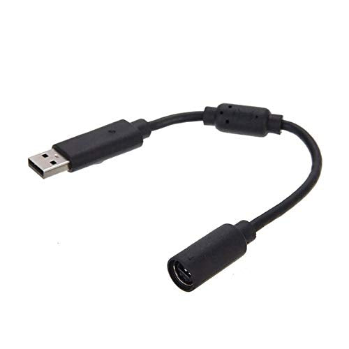 Computer Cables USB Breakaway Cable Cord Adapter for Xbox 360 Wired Gamepad Controller EM88 - Cable Length Black