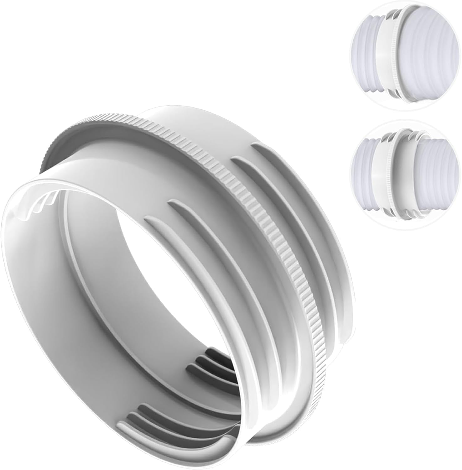 Portable Air Conditioner Exhaust Hose Connector, Both 5.1"/5.9" Exhasut Vent Hoses with Clockwise & Counter Clockwise, Universal Mobile AC Unit Vent Hose Coupler Coupling Extension