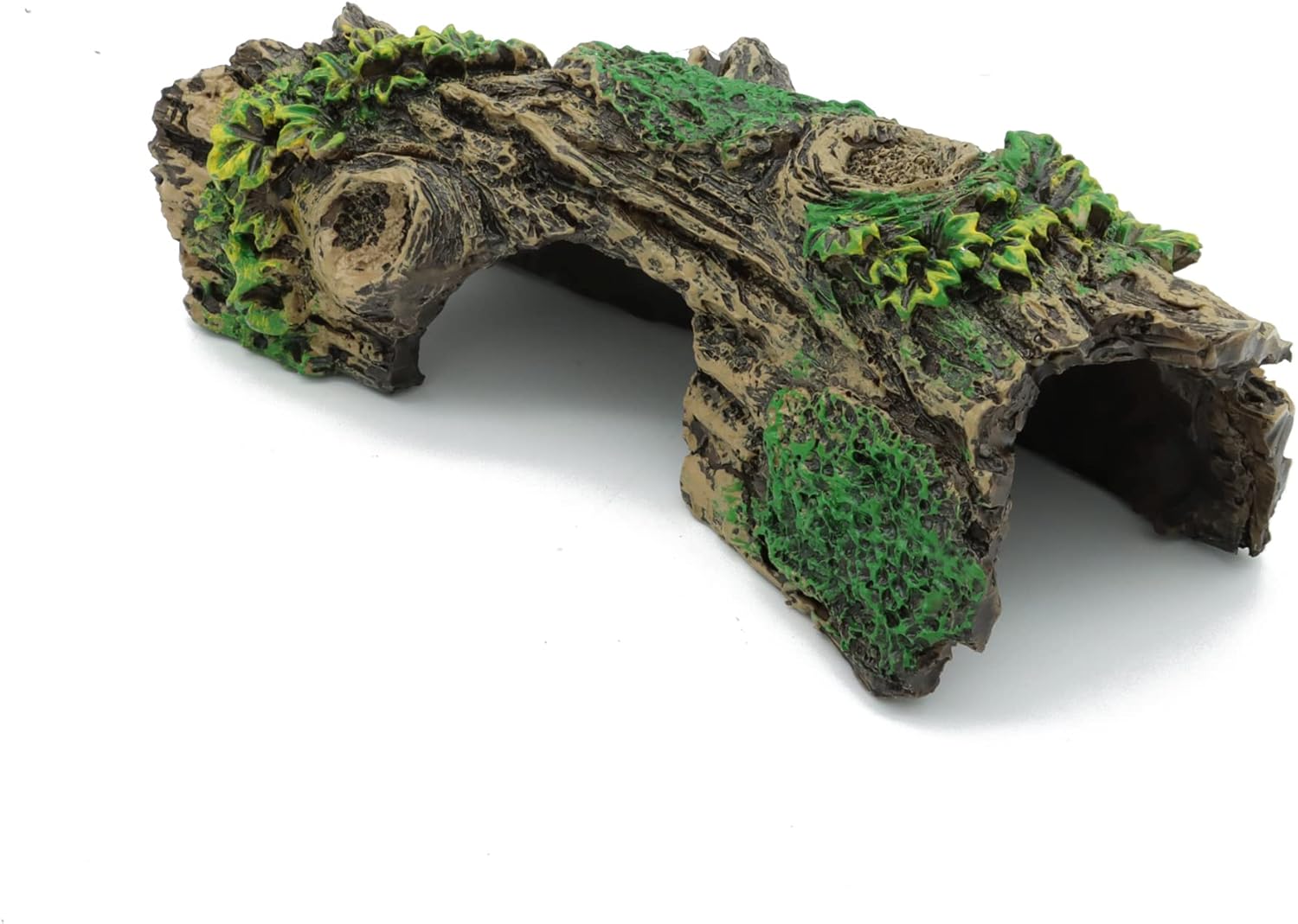 Aquarium Decorations Resin Hollow Tree Trunk Ornament, Bettas House Cave Wood House Decor for Fish Tank HS-SP207