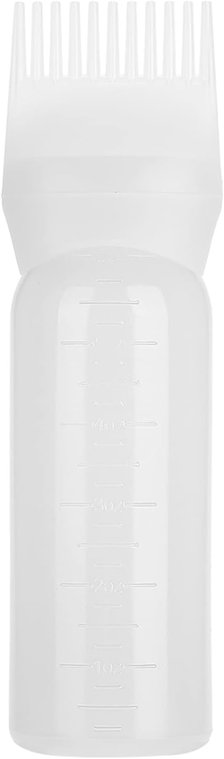 Hair Oil Applicator Bottle, 160ml Root Comb Applicator Bottle Lightweight Oil Bottle for Hair for Scalp Treatment Essential and Hair Coloring Dye White White