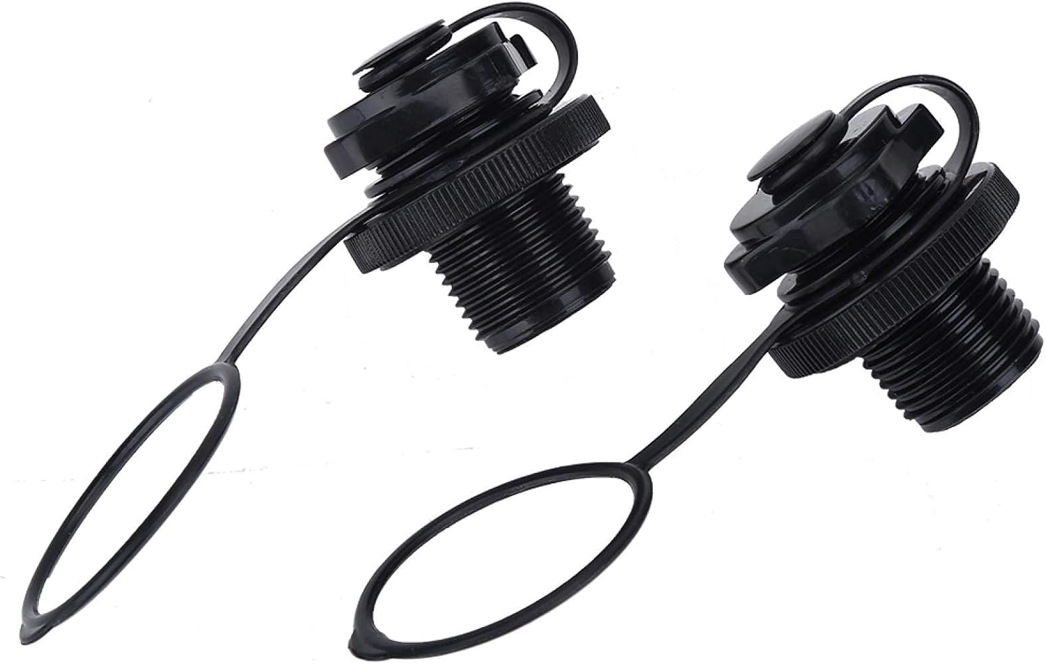 2Pcs Inflatable Boat Valve, Spiral Air Plug for Kayak, Raft, Air Mattress - Replacement Screw Boston Valve for Rubber Dinghy, Pool Airbeds
