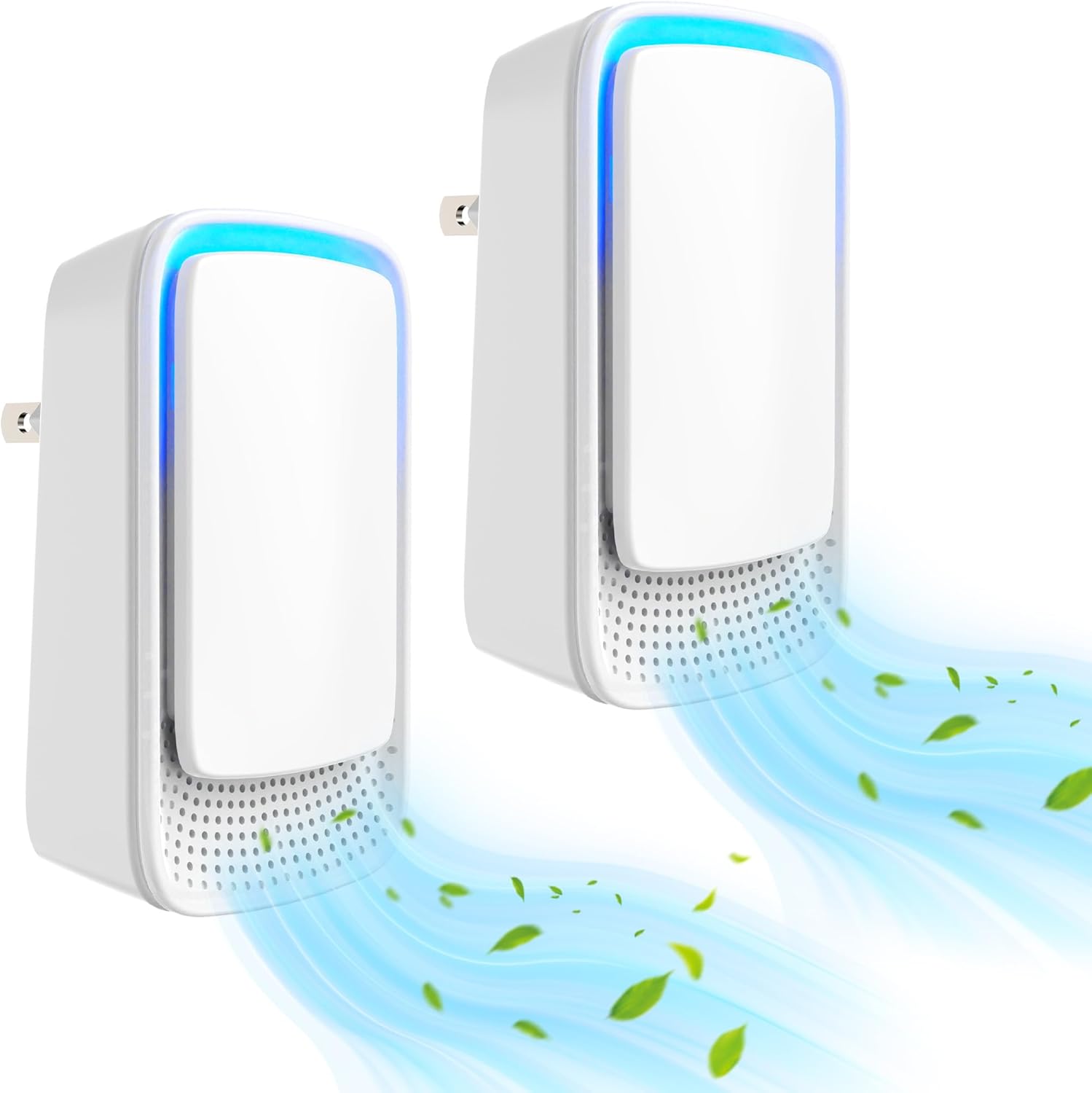 2 Pack Plug-In Negative Ion Ionizer for Home, Office, Kitchen, Bedroom, Bathroom - Filterless, Quiet Operation, Portable Mini Air Cleaner