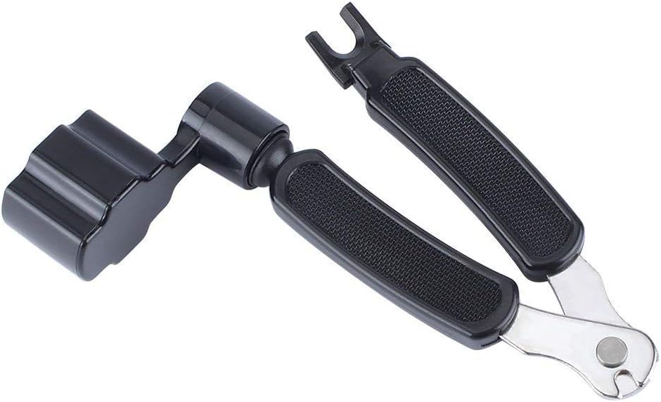 Professional Guitar String Winder Cutter and Bridge Pin Puller, Guitar Repair Tool Functional 3 in 1 Black