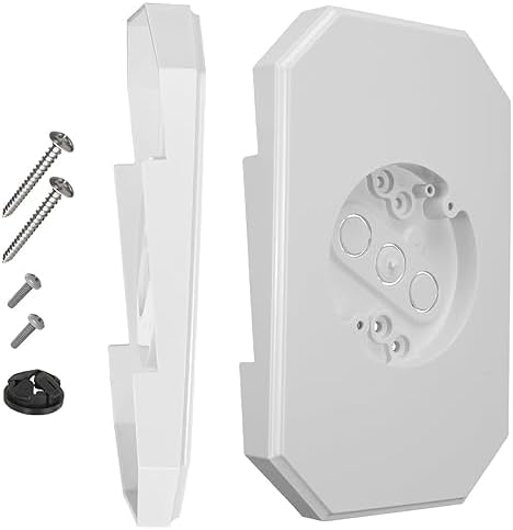 8141DBL Outdoor Mounting Plate kit with Built-in Electrical Box,Outdoor Light Mount Kit for 1/2-inch Lap Double and 4-inch Siding,Siding Light Mounting Block White