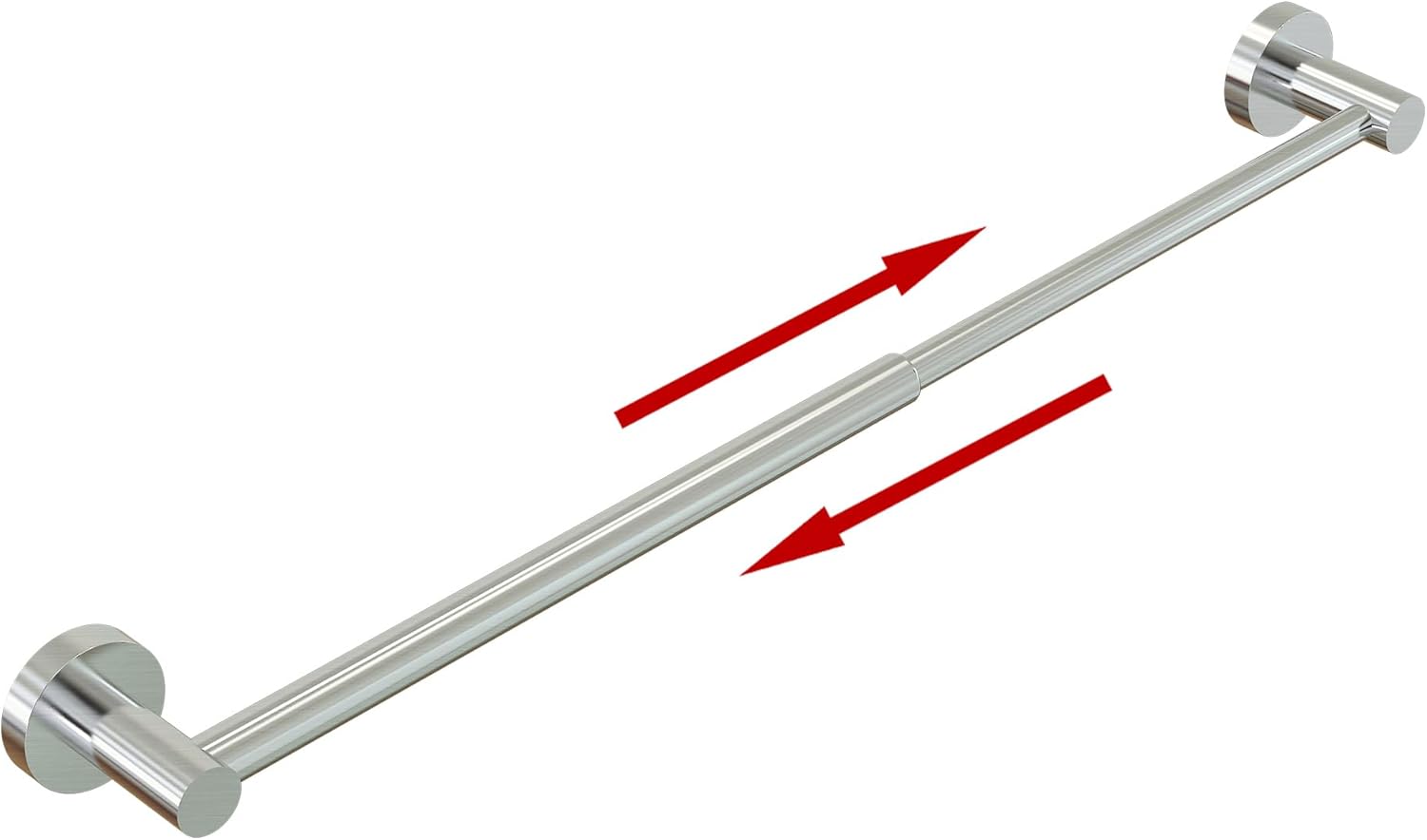 Towel Bar - Adjustable 304 Stainless Steel Holder for Bathroom 11.8inch-22.6inch Sturdy and Rustproof Wall Mounted Rack Accessories, Silver… Silver