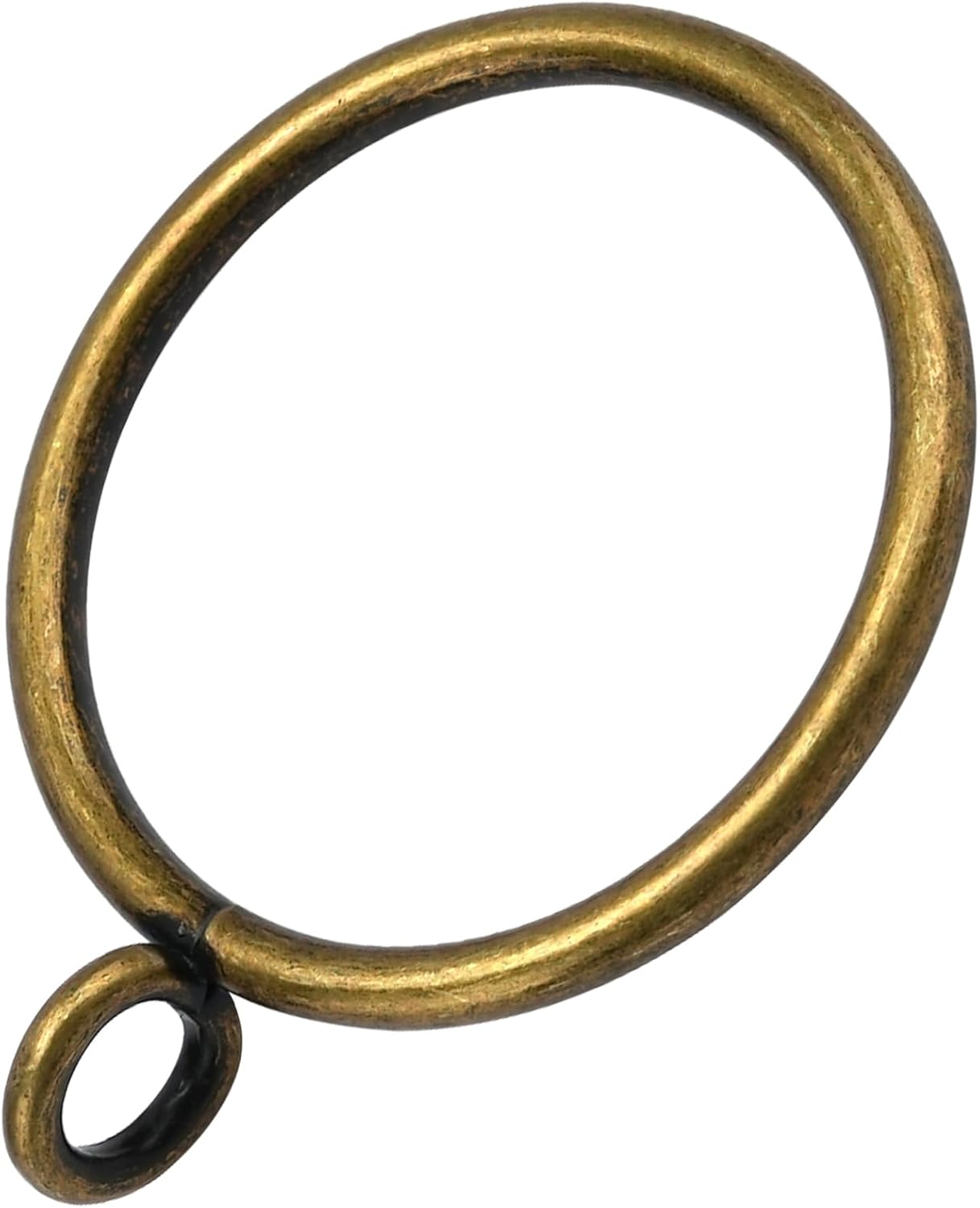 44 Pack Curtain Rings with Eyelets, Metal Drapery for Pinch Pleat Curtains, Drape Ring 1.5 Inch I D, Fits Up to 1.2 in Rod Bronze Antique Bronze -