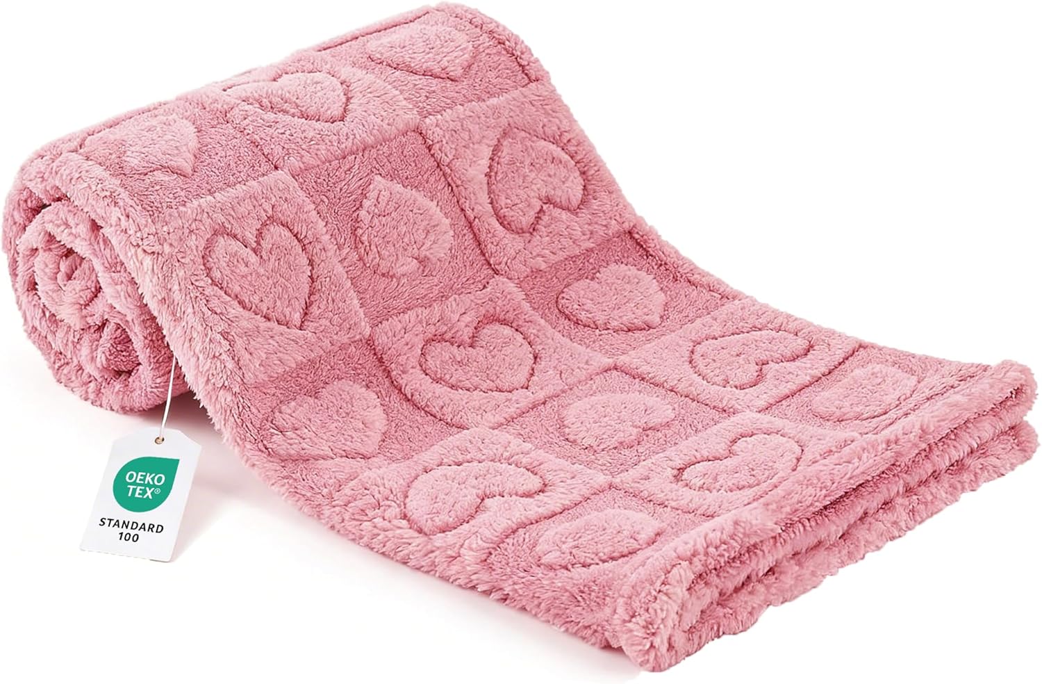 Pet Blanket for Dogs Cats, Ultra Soft Fuzzy Fleece 300GSM, Washable Small Dog Blanket, Premium Plush Puppy Bed Cover Couch, Calming Cat Crate Mat Pink, 25x35 Pink 25x35"