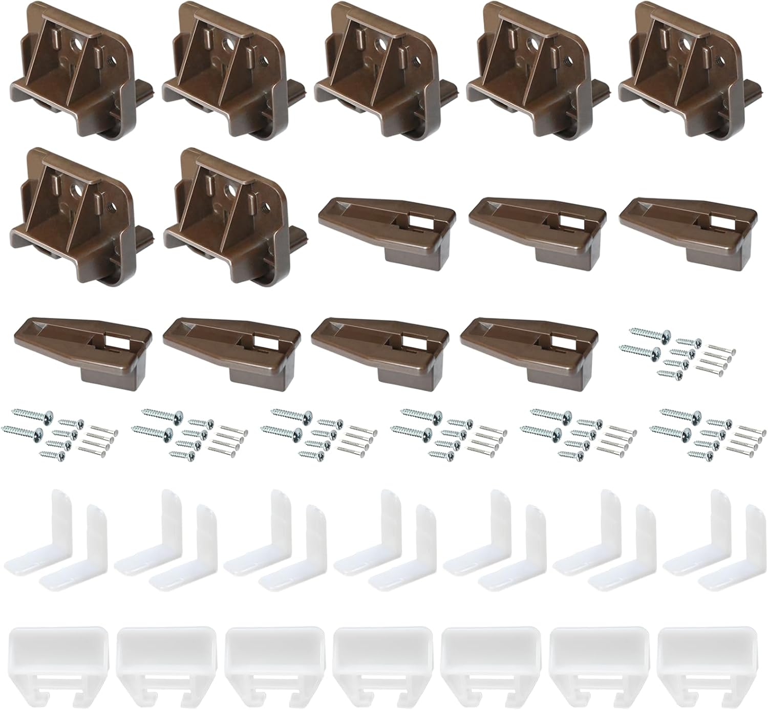5 Set R 7321 Track Guide and Glides Replacement,Drawer kit Compatible with Kenlin Rite Trak 1 System, Drawer Hardware to Repair Furniture for Dressers, Hutches & Nightstand Systems -