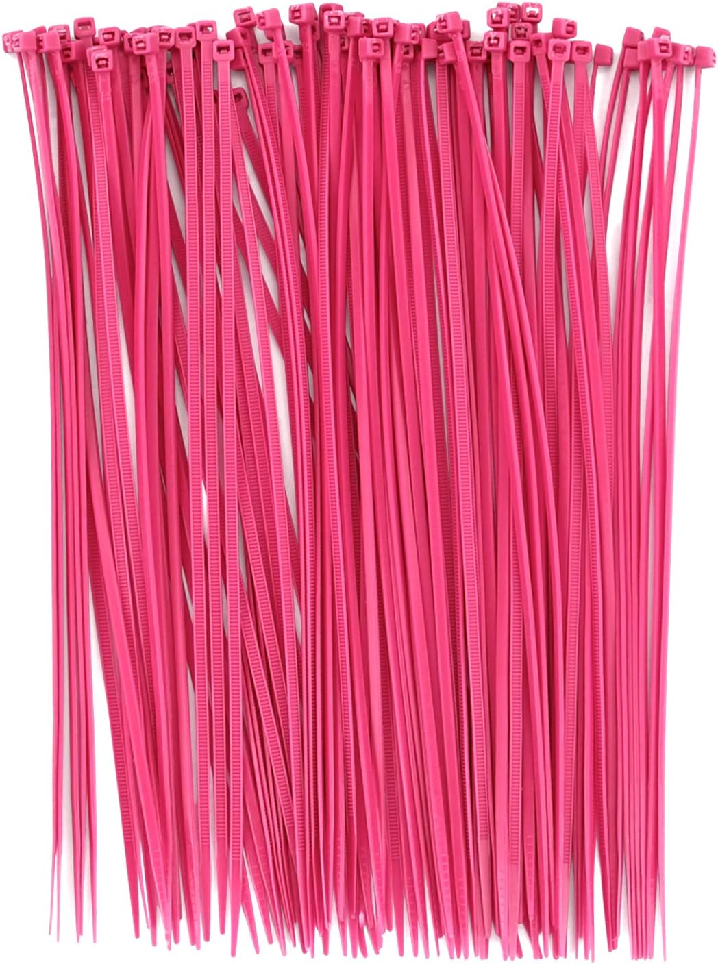 Colorful Cable Zip Ties, 100 Packs Self Locking Wire Perfect for Home, Office, Garage and Workshop Pink, 8 Inch Pink Inch