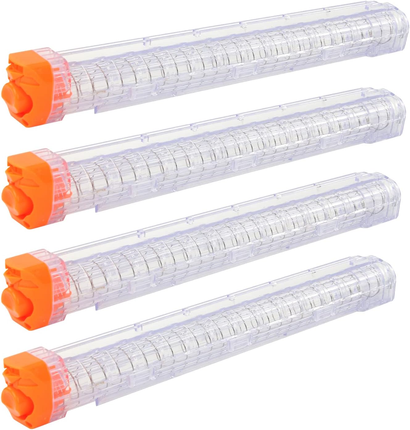 4Pcs Replacement Reload Clip 12-Round Refill Magazine Compatible for Nerf Rival Apollo XV-700 Zeue XV-1200 Clear 4pcs Clear