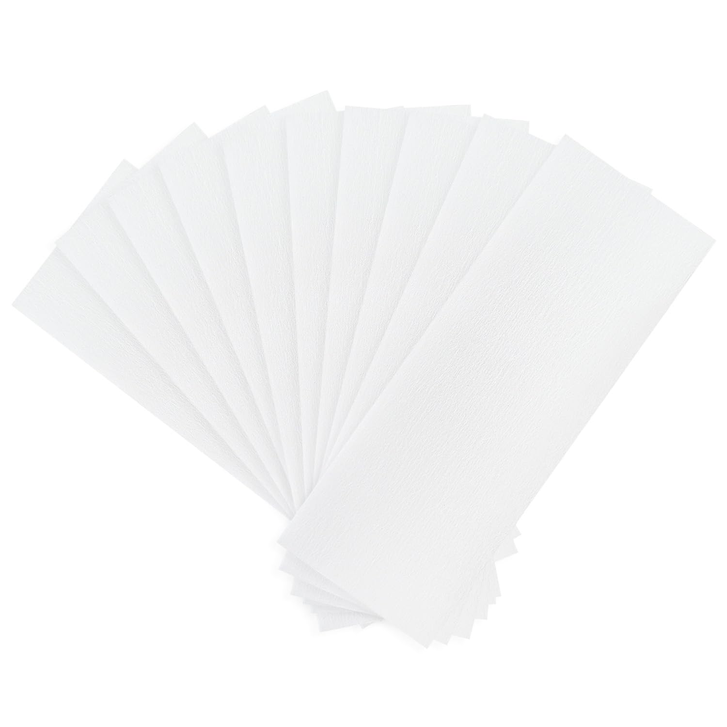 Disposable Portable Non-Woven Hair Removal Strips 1.3x4 Inches for Beauty Body Care, Beeswax Special White Paper 10 Pcs