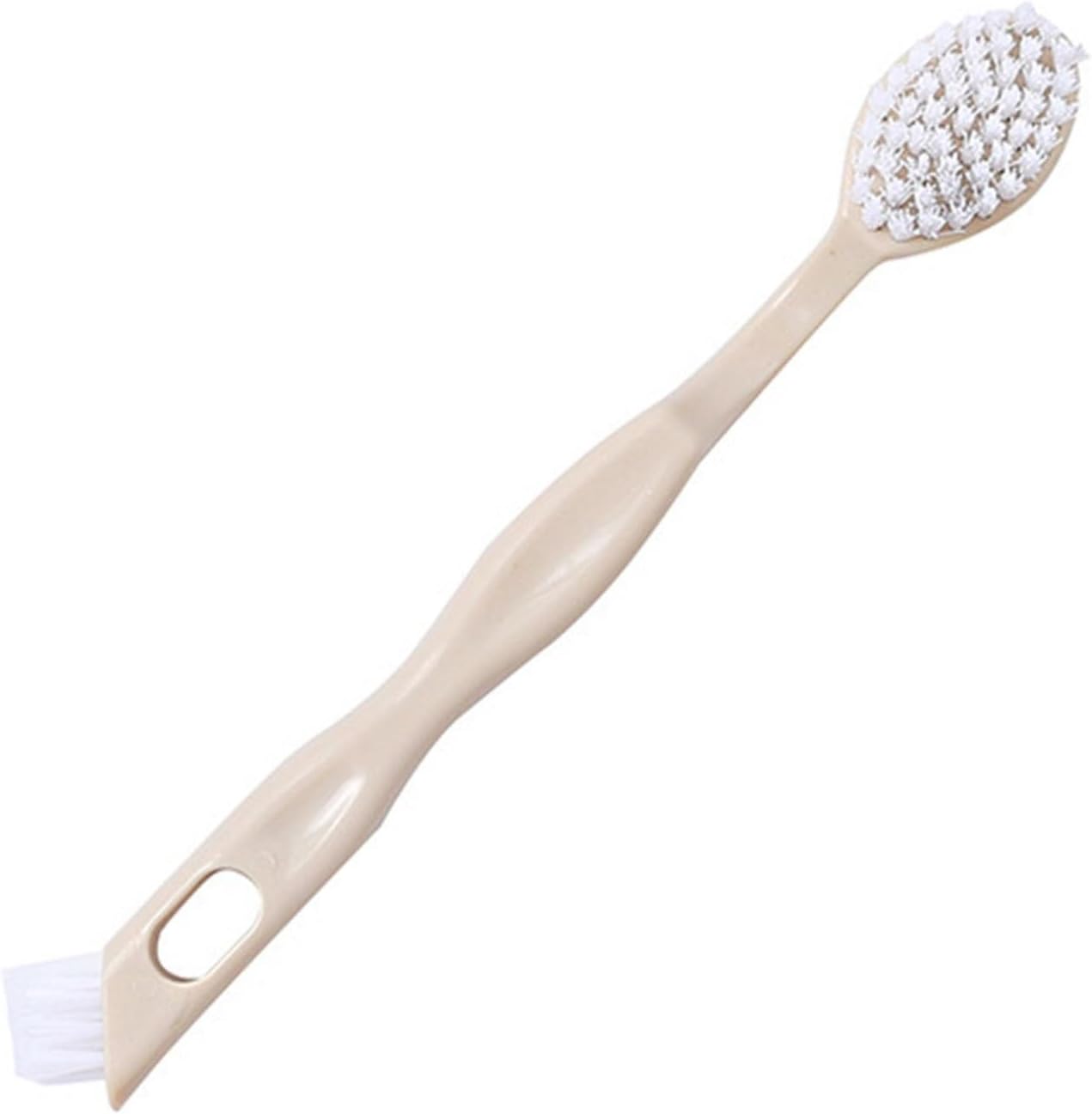 Sneaker Cleaner Brush, Multi Functional Shoe Brush Double Sided Washing Plastic Scrub for Stains beige