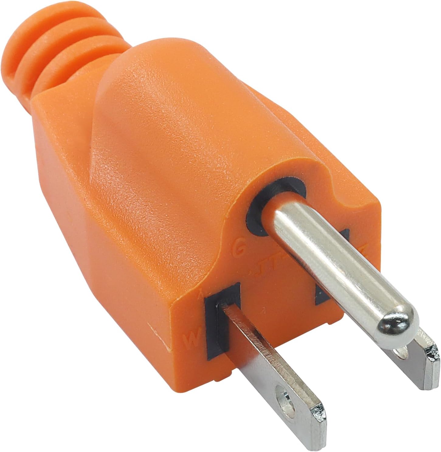 Biaungdo 1 Pack Neutral Ground Bonding Plug for Portable Inverter Generator, Surge Protector Ground Plug with Floating Neutral on RV Generator for Open Ground Error Orange