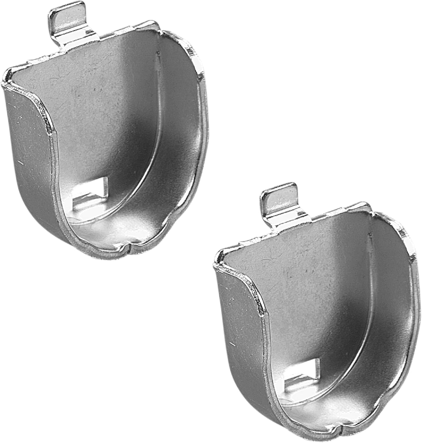 KV Closet Rod Pilaster Flange 2-pk for 1-1/16" O.D. Tube - Made in USA - for Knape & Vogt 233 & 255 Series Pilasters - Wardrobe End Support Bracket, Heavy-Duty