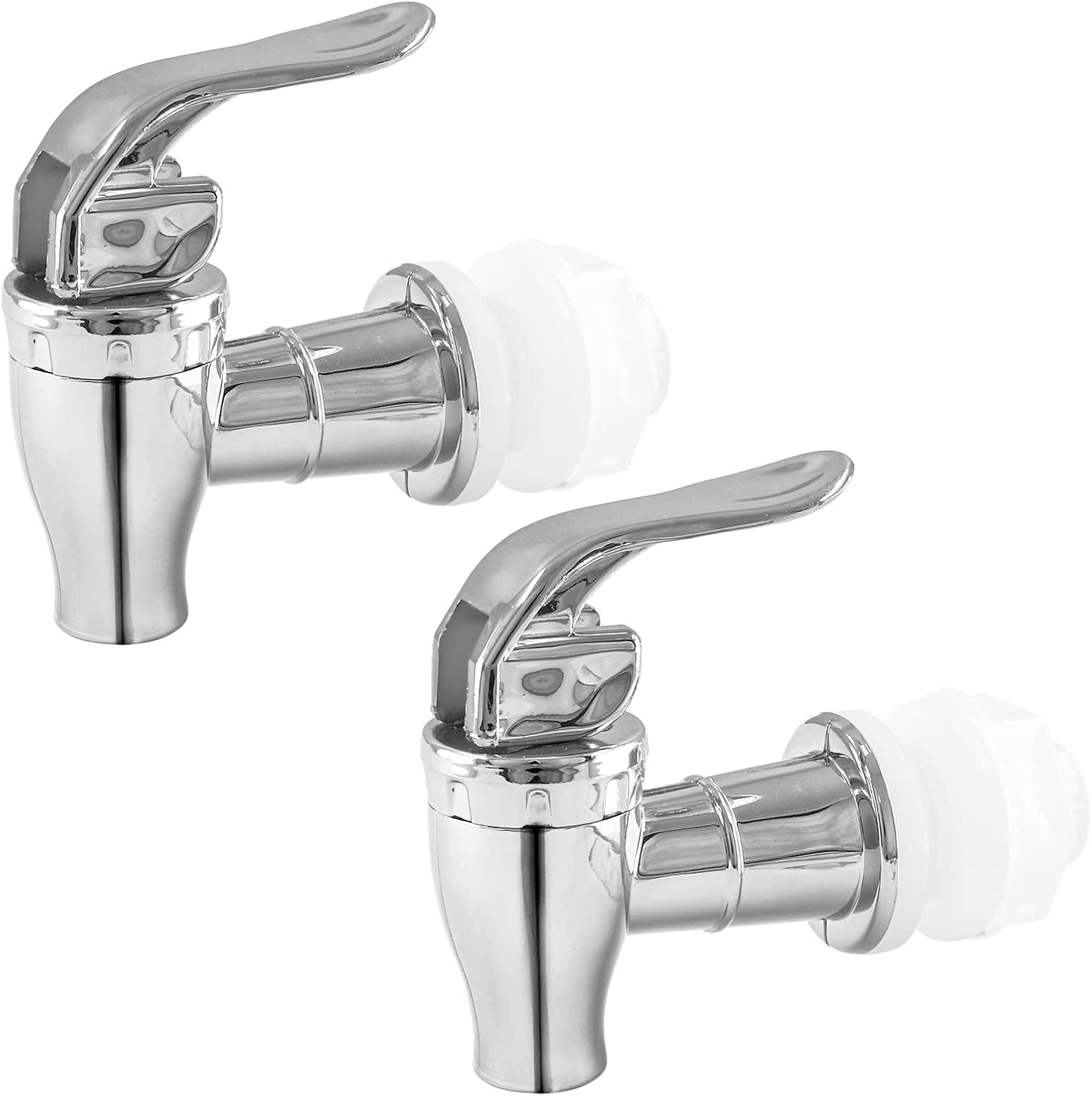 Biaungdo 2 Pcs Replacement Spigot for Beverage Dispenser, Silver Push Style Beverage Dispenser Carafe Spigot Water Dispenser Replacement Spout Faucet