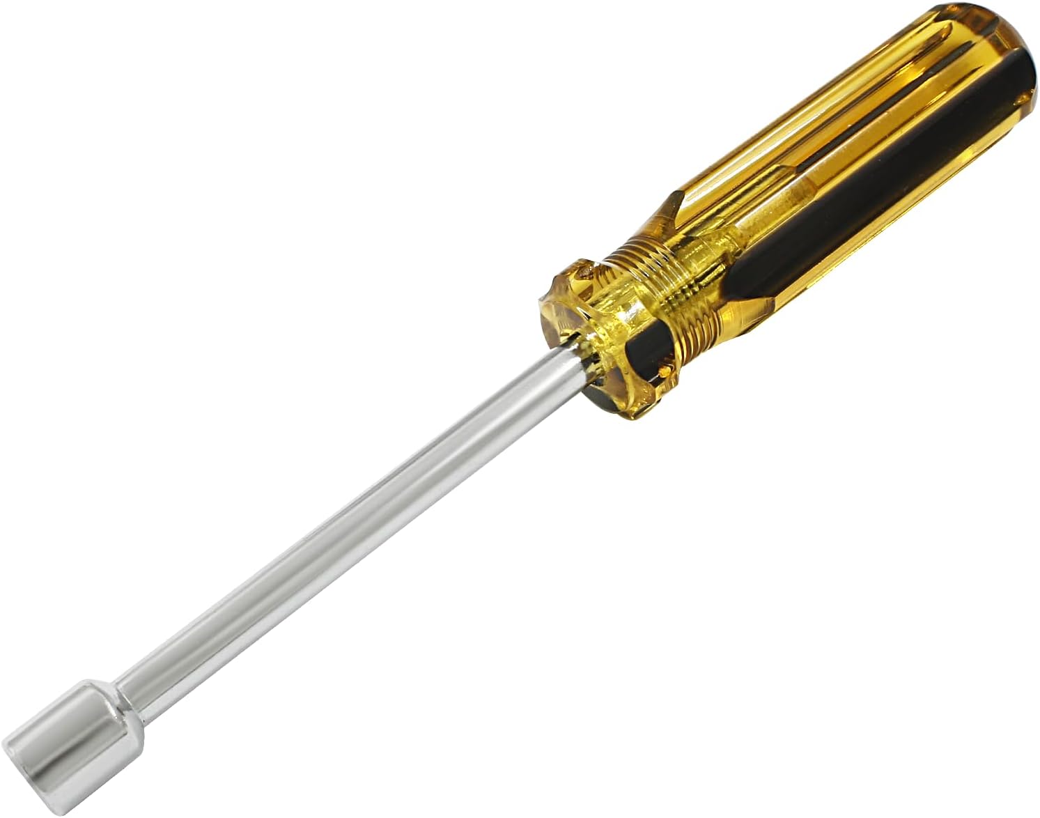 Biaungdo 7mm Socket Wrench Screwdriver, Hex Socket Wrench High-Carbon Steel Hexagon Nut Driver Non-Magnetic Tip Hex Nut Screwdriver Hand Tool for Repairs Plastic Handle