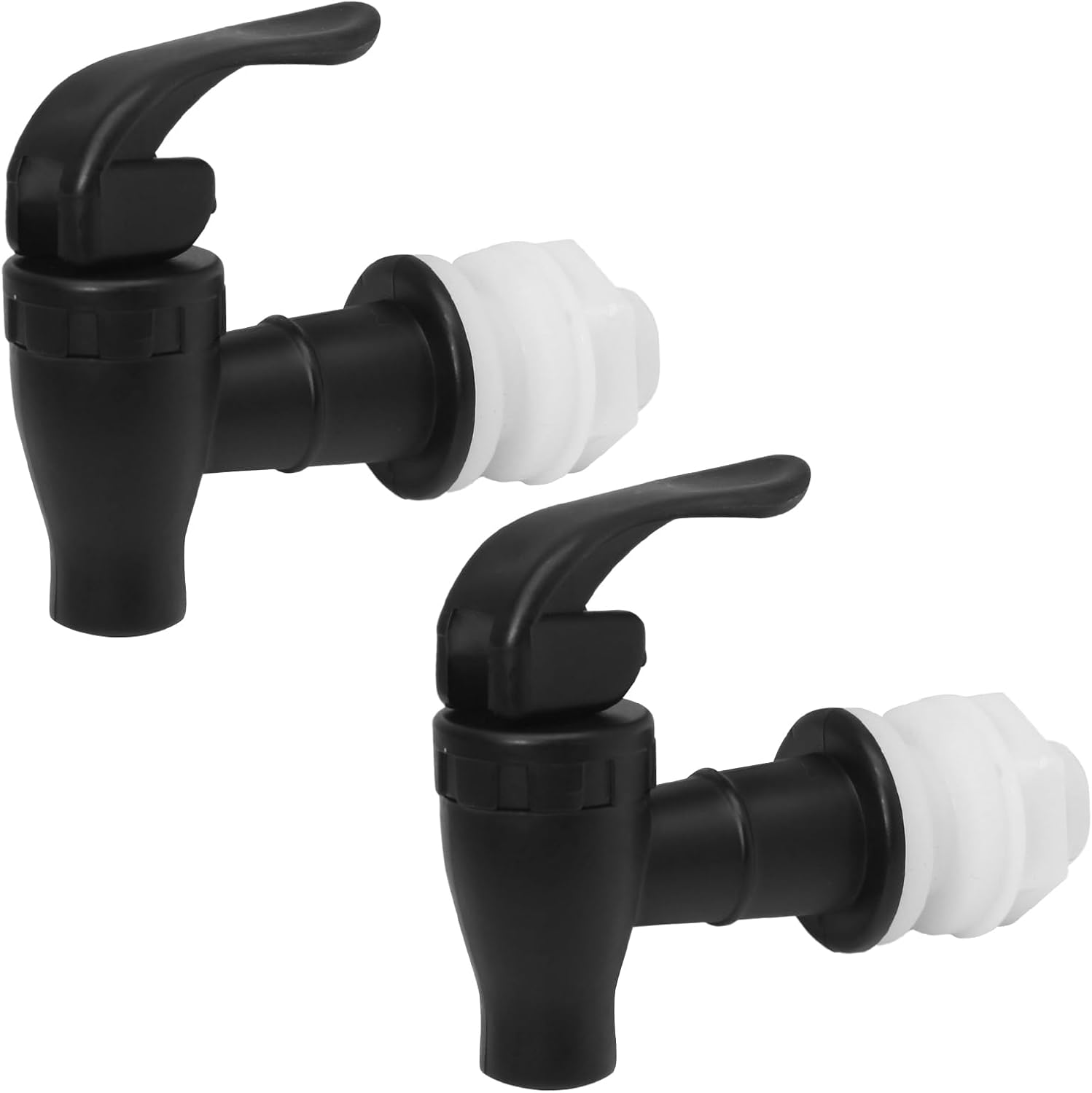 Biaungdo 2 Pcs Replacement Spigot for Beverage Dispenser, Black Push Style Beverage Dispenser Carafe Spigot Water Dispenser Replacement Spout Faucet