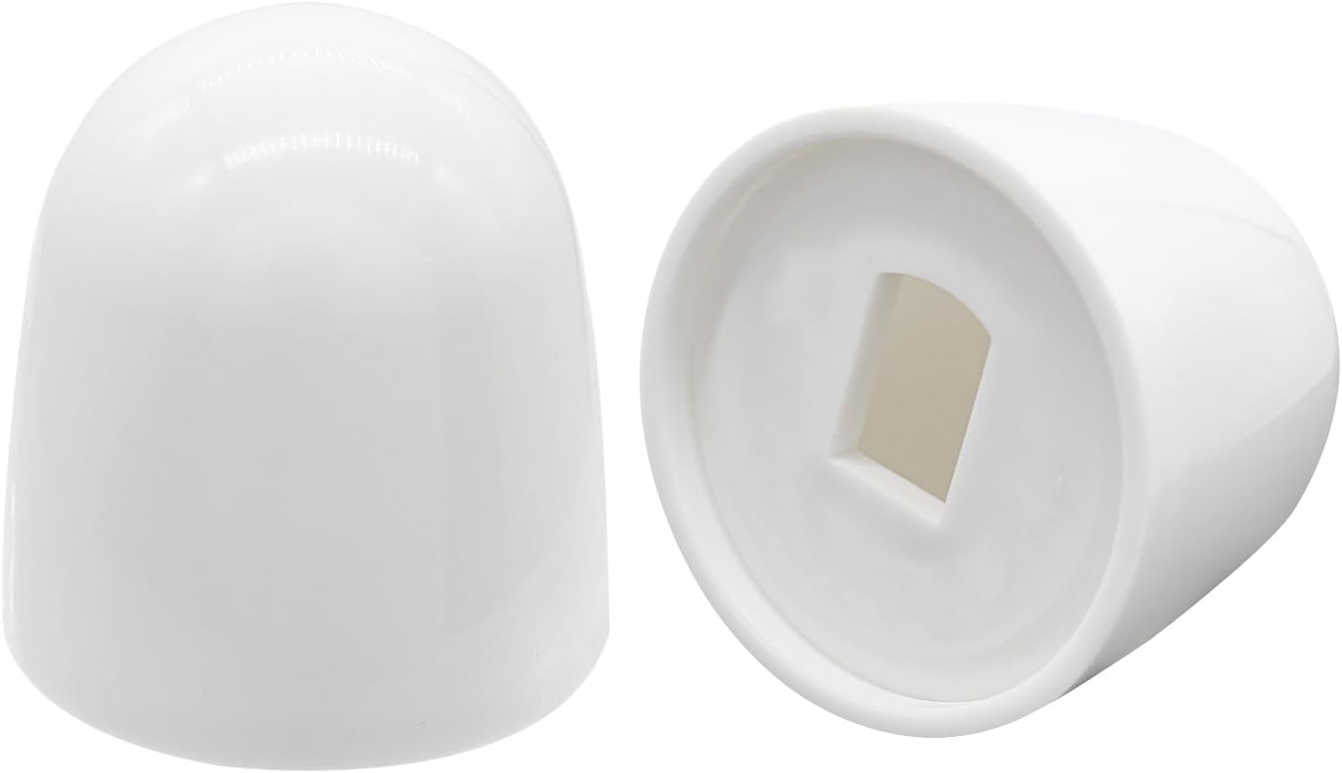 Biaungdo 2 Pcs Universal Tall Toilet Bolt Caps, White Plastic Toilet Floor Caps with Washers Round Push-On Bottom Toilet Bowl Bolt Caps Covers for Home, Office 37mm Height