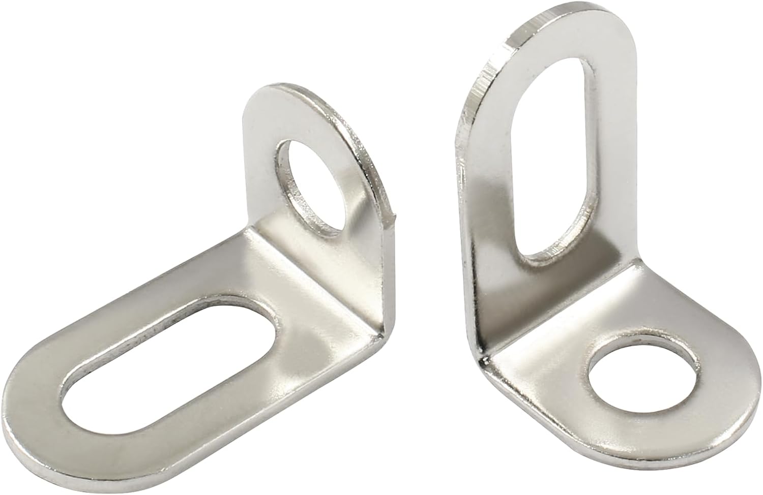 Biaungdo 30 Pcs 18x18x29mm/0.7"x0.7"x1.14" Adjustable Right Angle Brackets L-Shape Corner Brace Support Silver