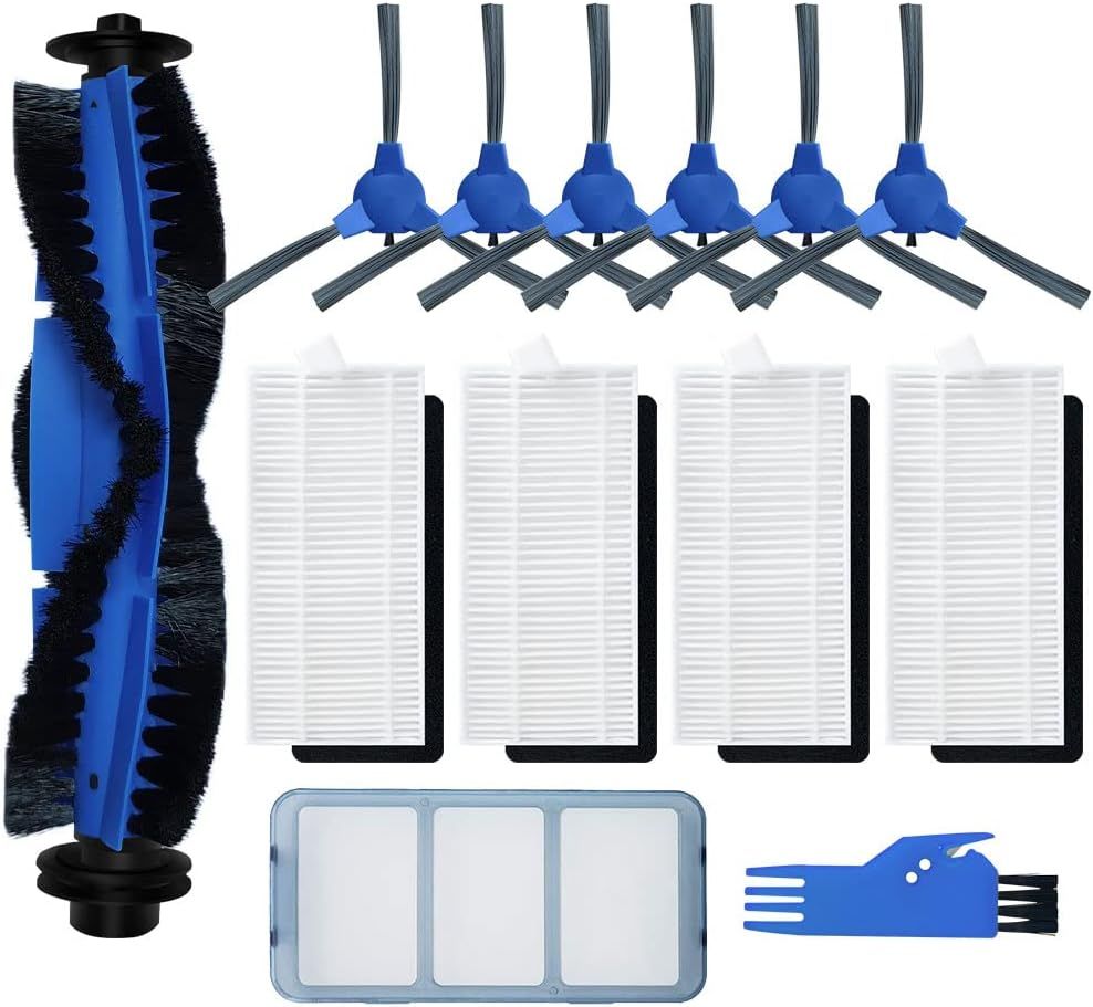 Replacement Parts or euy robovac 11S, 12, 15T, 15C, 25C, 30, 30C, 35C Slim Carpet Robotic Vacuum Cleaner Hepa ilter Pre-ilter Roller Brush Spin Side Brushes Attachment with Pre-ilter