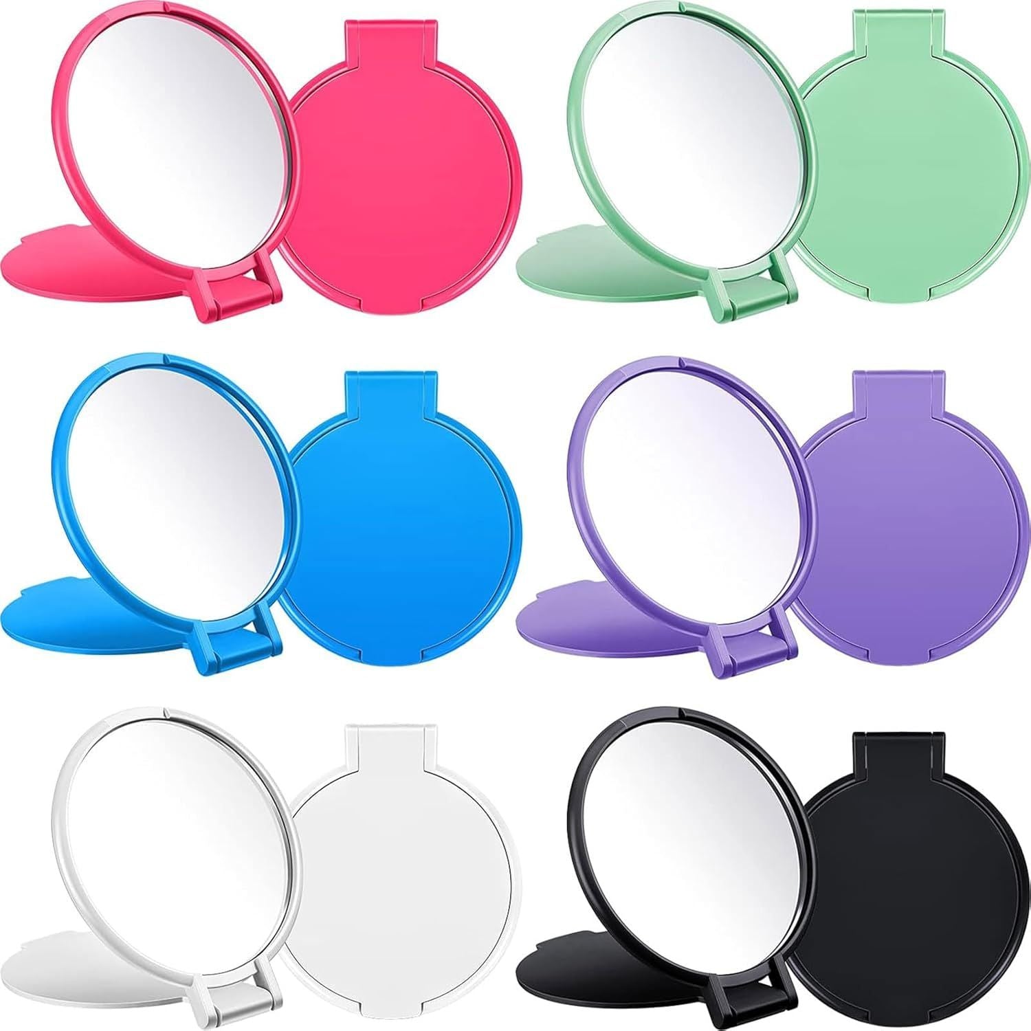 12 Pieces Compact Mirrors Bulk Gits Mini Vintage Pocket Mirrors or Purse Small Portable olding Round Makeup Stus or Travel Daily Use Party avors Women Classic Colors