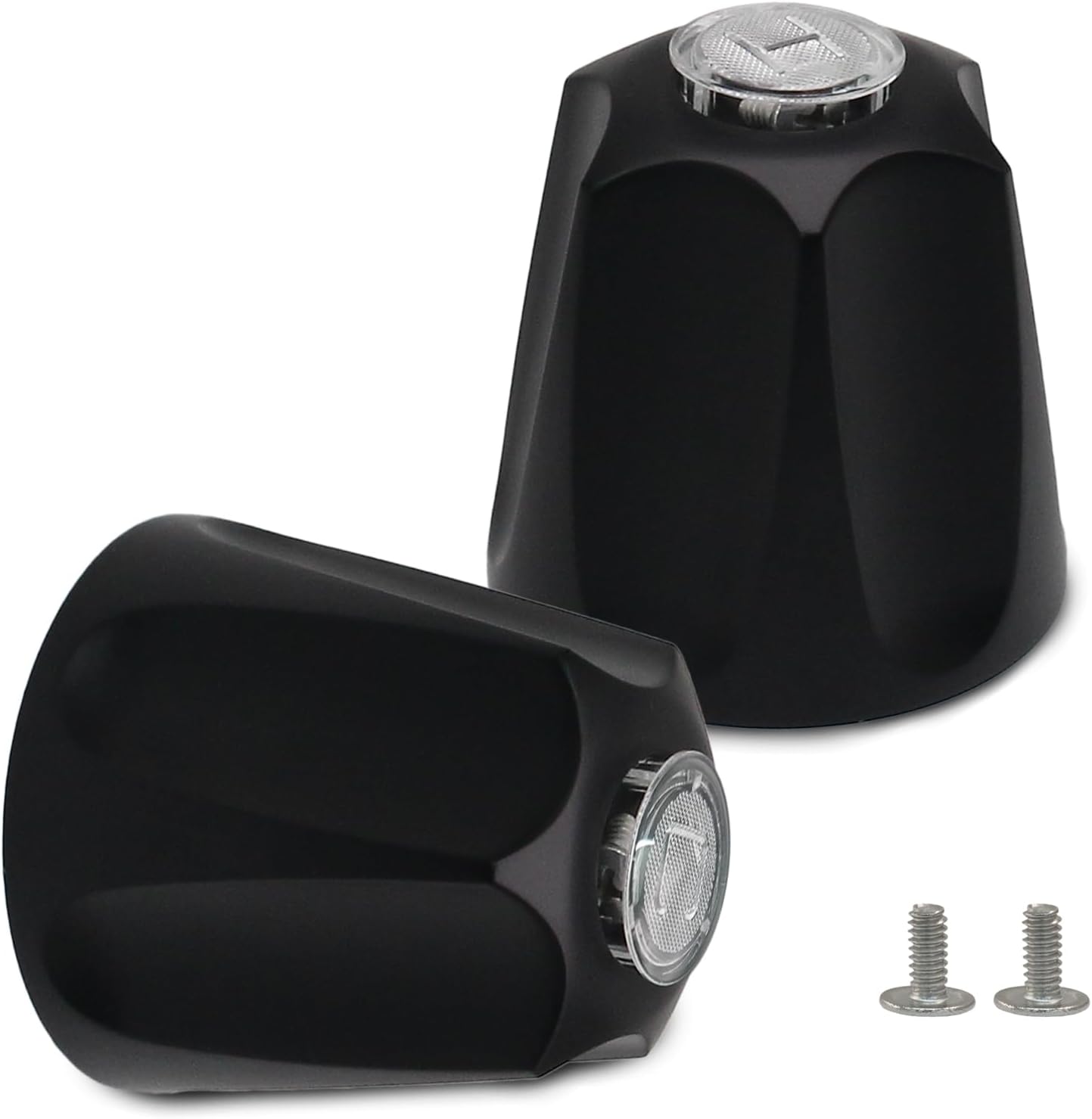Biaungdo Black Shower Knob Replacement Set of 2, Bathtub Faucet Handles Include Hot and Cold Shower Knob for Remodeling Trim