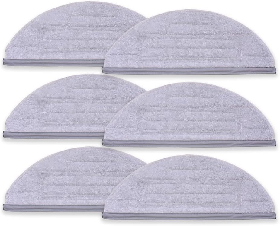 Mop Cloths Pads, Compatible with S8, S8+, S7, S7+, S7 MaxV Plus/MaxV Ultra/Pro Ultra, Robot Vacuum Cleaners, Washable Spare Parts Accessories, 6-Pack.