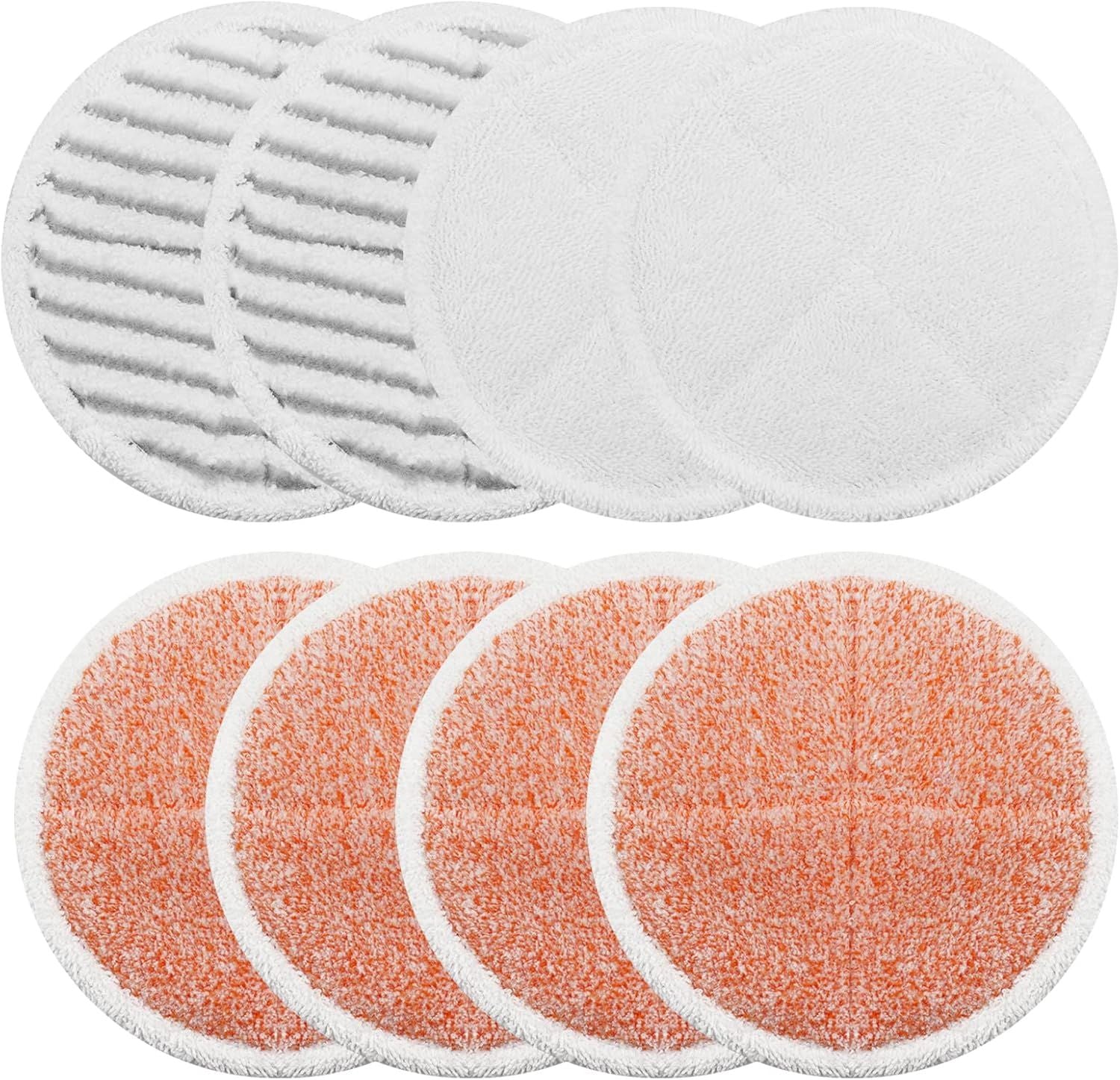 Spinwave Mop Pads Replacement Set Compatible with Bissell Spinwave 2039A 2124: 4 Heavy Scrub Pads, 2 Sot Pads, 2 Scrubby Pads by 8Pack