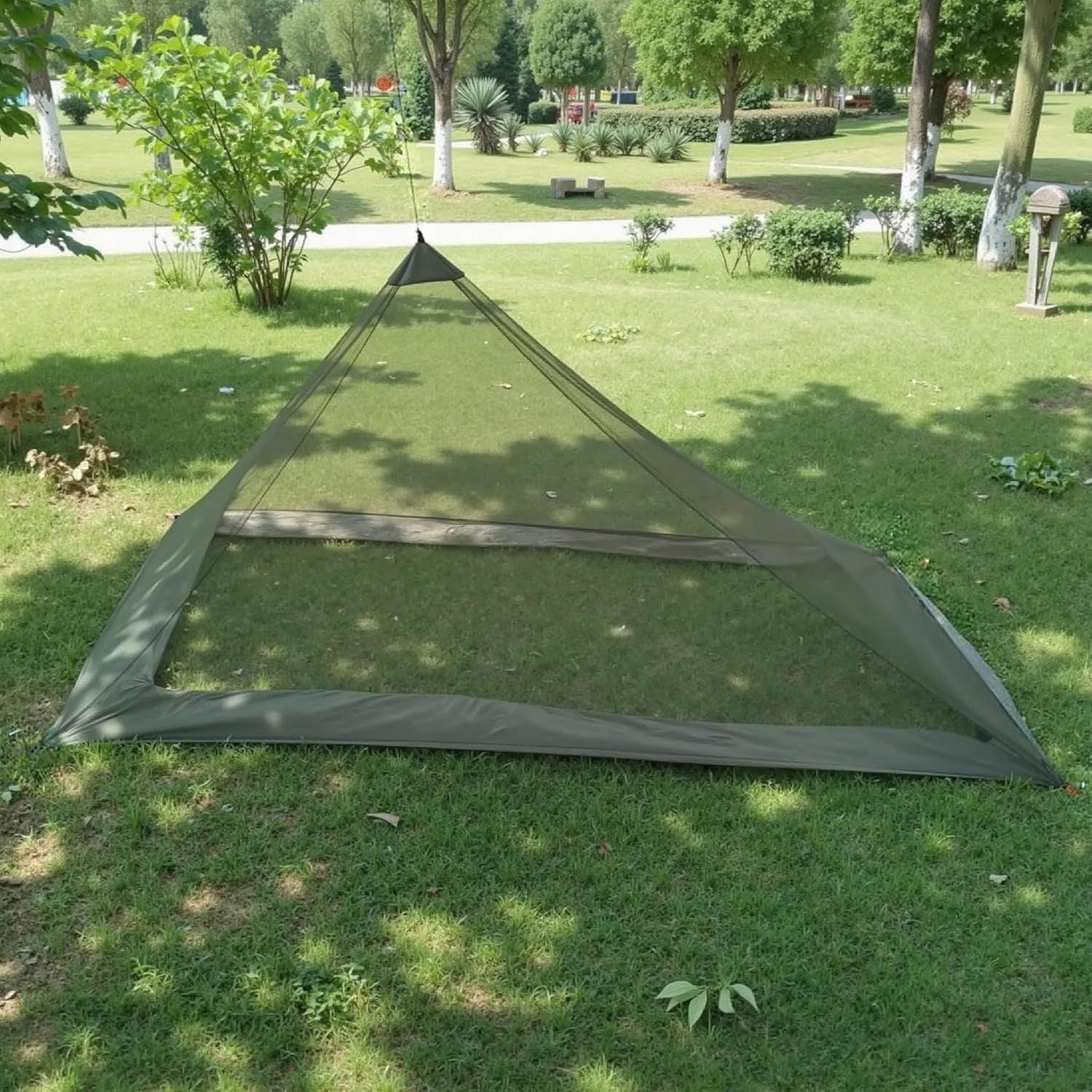 Camping Mosquito Net Compact Ultralight No-See-Um Breathable Mesh Bugnet Mosquito Netting Fits Sleeping Bags, Tent Green