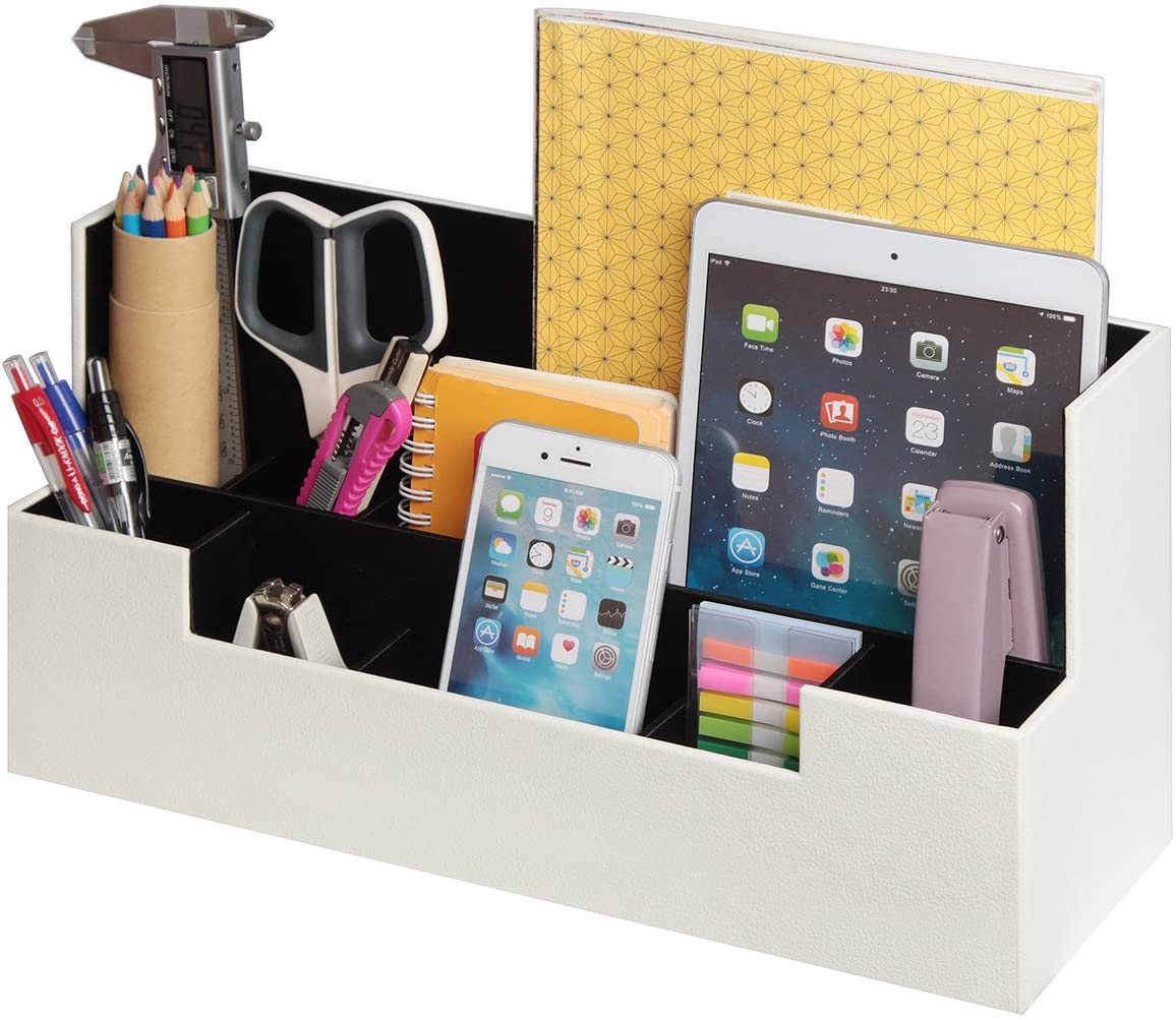 Desk Supplies Office Organizer Caddy White