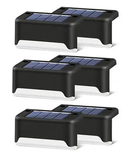 Outdoor Solar LED Deck Lights - 8-Pack Multicoloured Warm White Garden Pathway Lamps