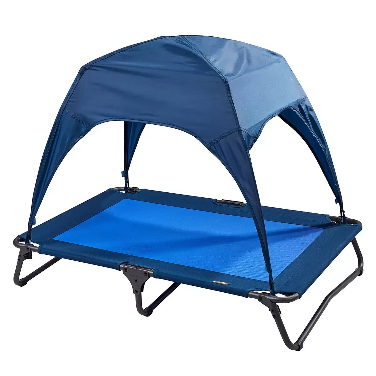 Navy Pet Canopy Cot 99cm - Durable Mesh Fabric with Shade Canopy