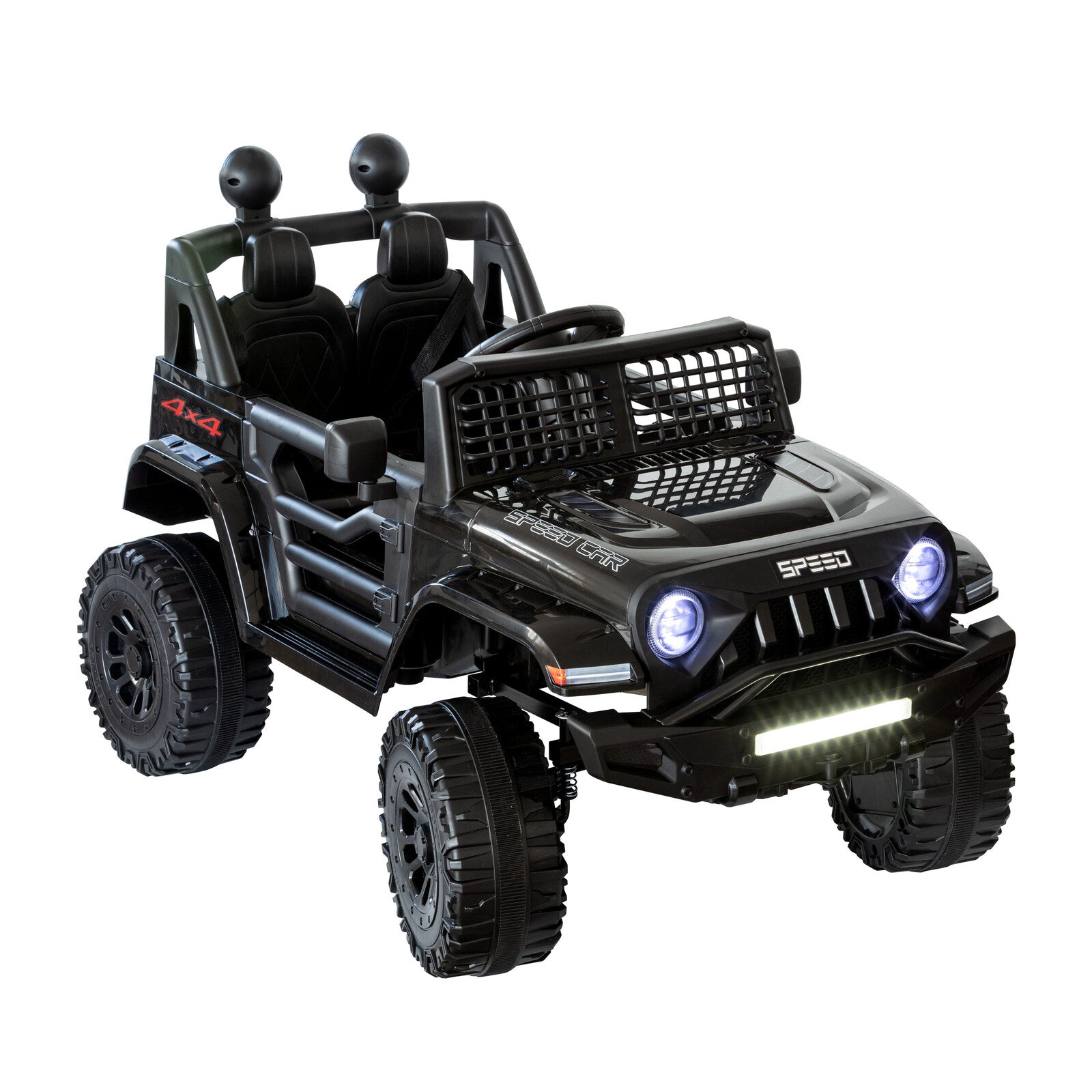 Jeep Inspired Remote Controlled Ride-on Electric Car Black