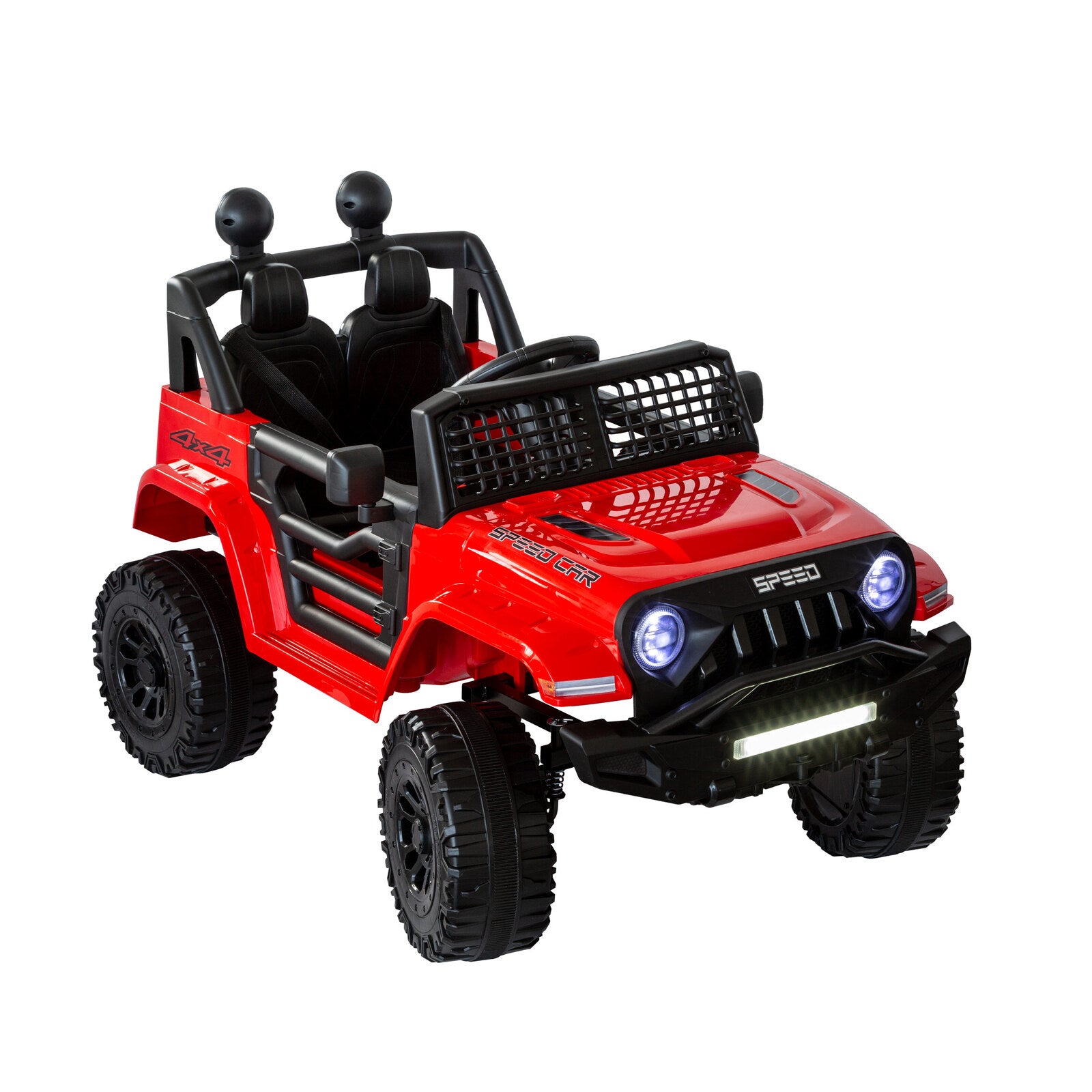 Jeep Inspired Remote Controlled Ride-on Electric Car Red