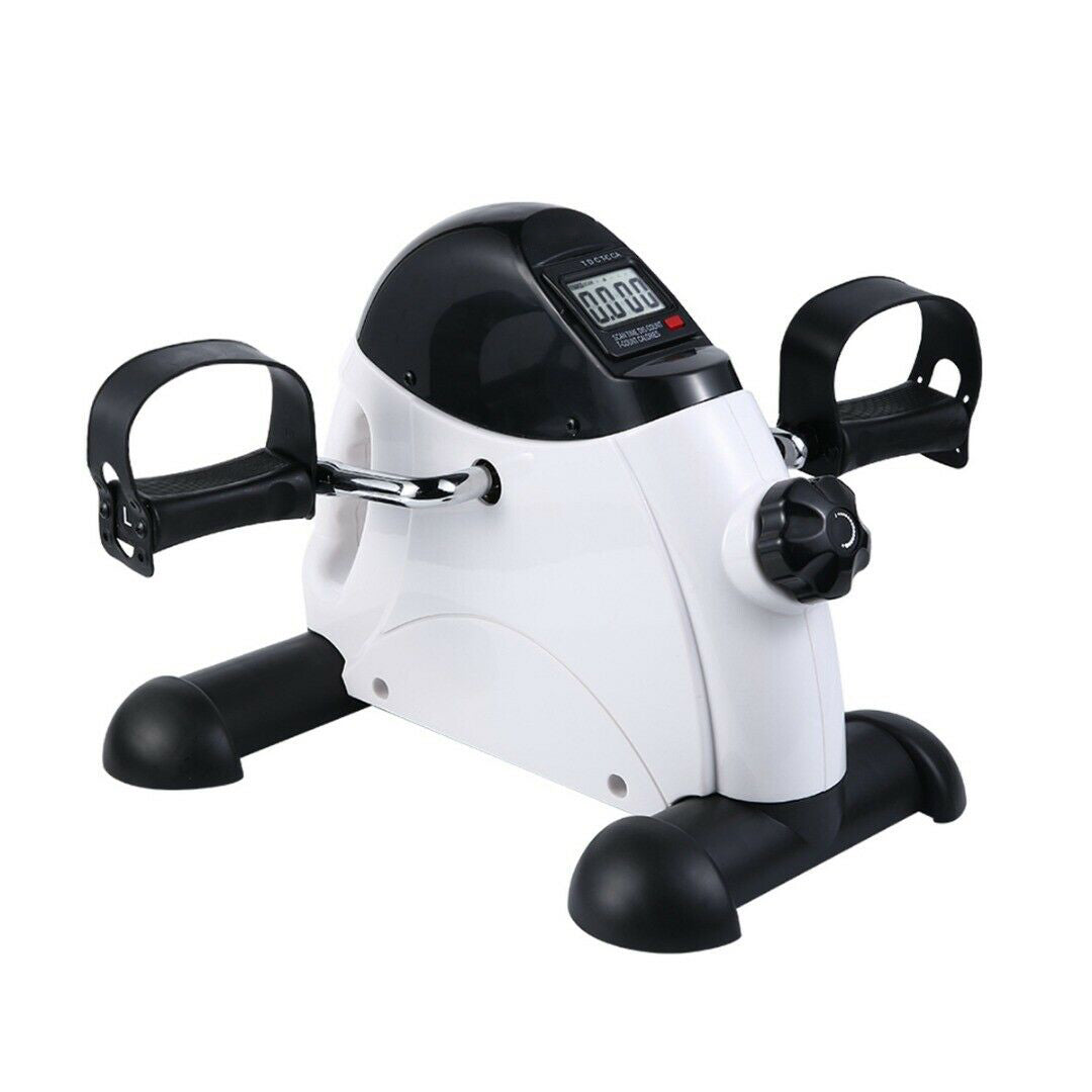 Portable Pedal Exerciser w/ LCD Monitor Tracking Black & White