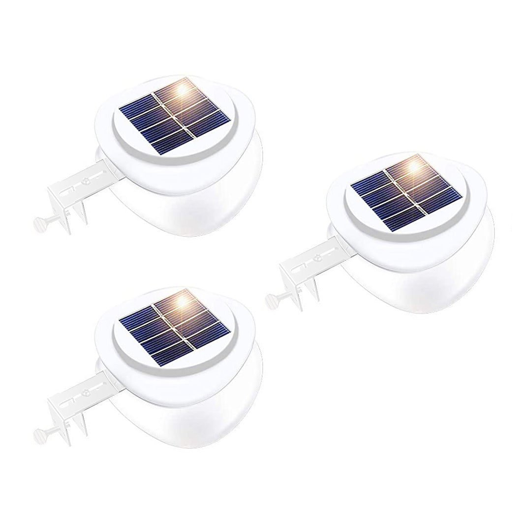 Solar Multipurpose Light 3-Piece, White w/ Screw & Mount, Energy-Saving