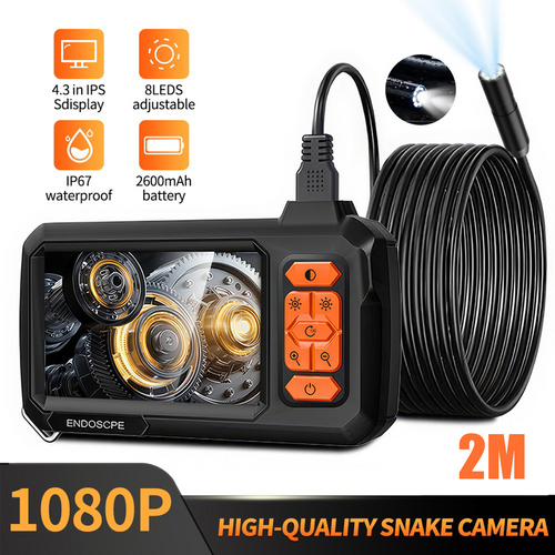 2M 8mm Lens Industrial Endoscope 1080P Digital Borescope Inspection Camera LED Lamp