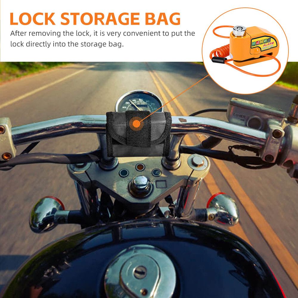 Yellow Motorcycle Alarm Disc Lock Motor Bike Brake Security Electric Bicycle Lock AU